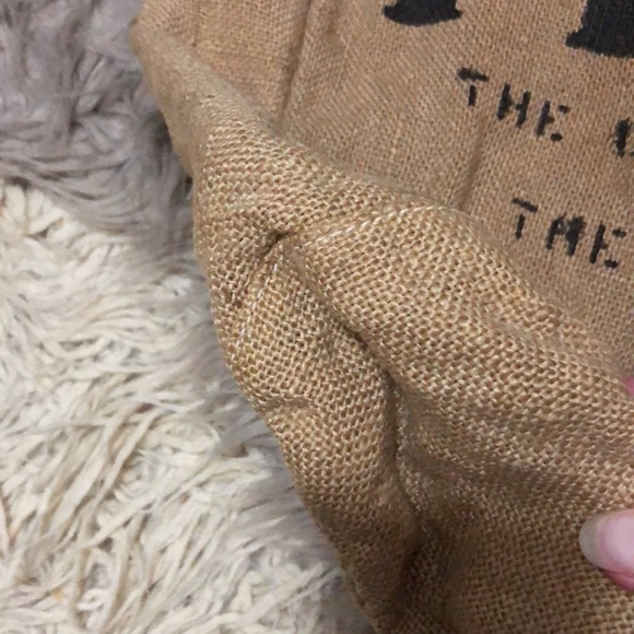 “FEED” Shoppers Tote-Reversible-Large Size-Shoulder Straps-Burlap/Cotton-GUC - Picture 8 of 17